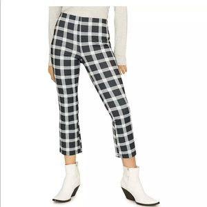 Sanctuary black white plaid cropped leggings